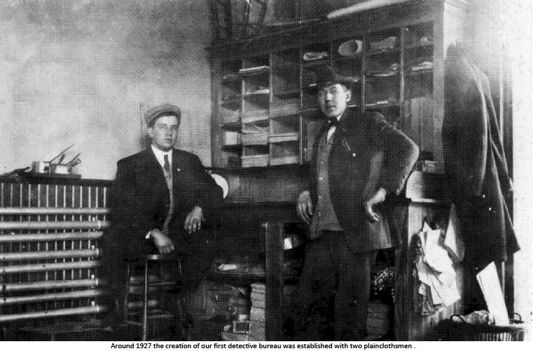 1927 creation of the detective bureau