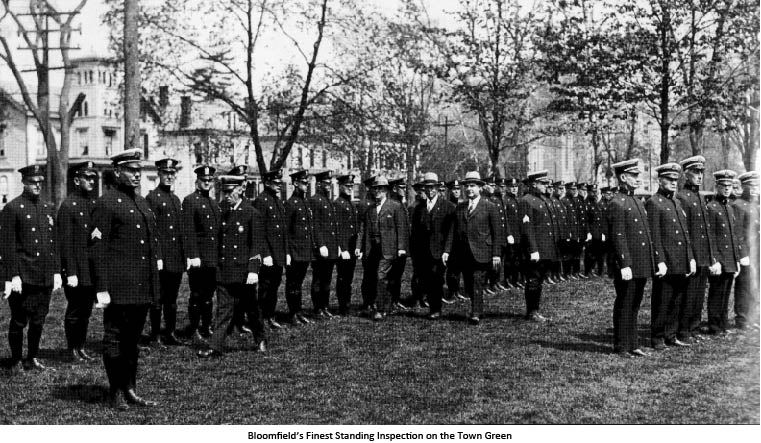 Bloomfields finest standing for inspection in the town green